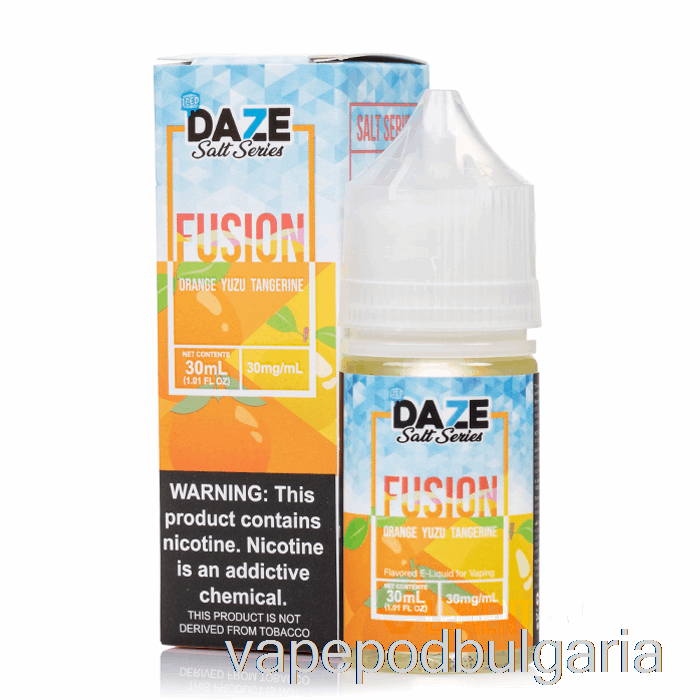 Vape Течности Iced Orange Yuzu Mandarine - 7 Daze Fusion сол - 30ml 30mg